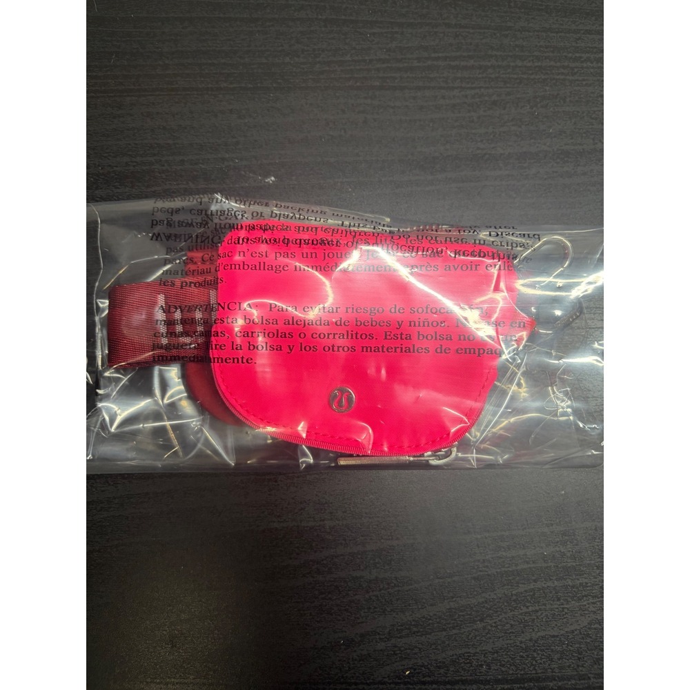 Lululemon Nano Backpack Keychain Pink Red Mini Bag Clip On Pouch Accessory